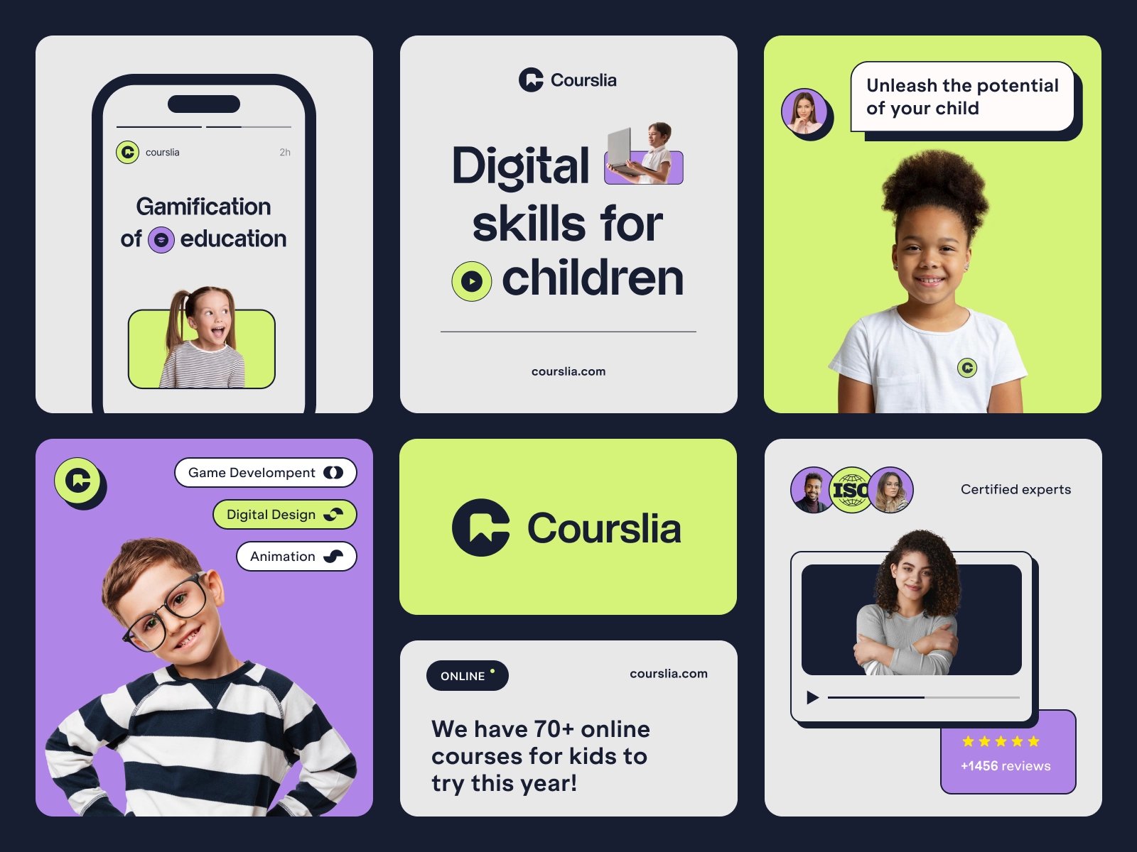 Courslia brand identity portfolio preview